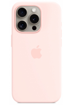 Чехол крышка Apple Silicone Case with MagSafe для iPhone 15 Pro  силикон розовый (MT1F3ZM/A)