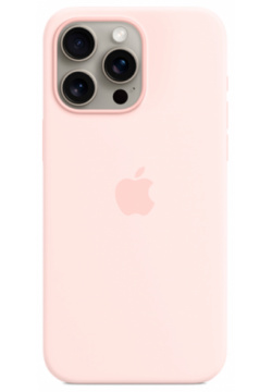 Чехол крышка Apple Silicone Case with MagSafe для iPhone 15 Pro Max  силикон розовый (MT1U3ZM/A)