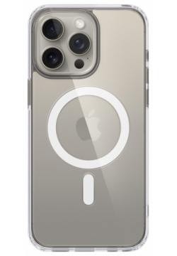 Чехол крышка Stellarway Case with MagSafe для Apple iPhone 15 Pro Max  силикон прозрачный