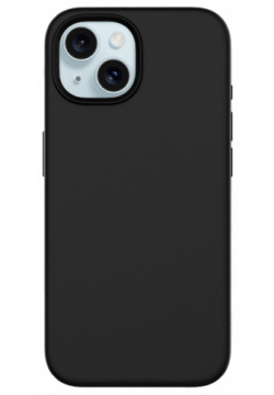 Чехол крышка Stellarway Case with MagSafe для Apple iPhone 15  силикон черный Ч