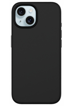 Чехол крышка Stellarway Case with MagSafe для Apple iPhone 15 Plus  силикон черный