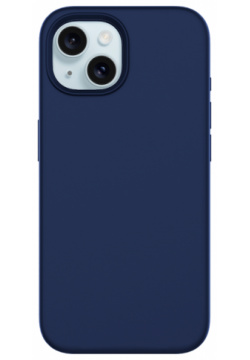Чехол крышка Stellarway Case with MagSafe для Apple iPhone 15  силикон синий