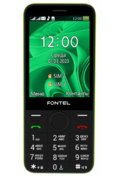 Телефон Fontel FP320 черно зеленый 2G; Камера 0