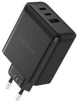 Зарядное устройство сетевое Stellarway USB A/2С 65W PD  черный