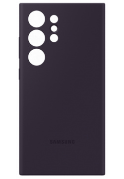 Чехол крышка Samsung Silicone Case для Galaxy S24 Ultra  силикон темно фиолетовый (EF PS928TEEGRU)