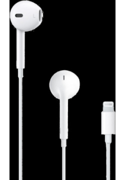 Проводная гарнитура Apple EarPods с разъёмом Lightning  белая (MMTN2)