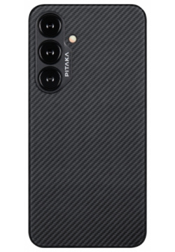 Чехол крышка Pitaka для Samsung S24  кевлар черный
