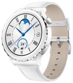 Умные часы  HUAWEI Watch GT 3 Pro белый керамический корпус с серебряным безелем