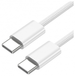 Кабель Stellarway USB C/USB C 3А 0 5м нейлоновый  белый