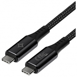 Кабель Stellarway USB C/USB C 5А 1м 100W нейлоновый  черный
