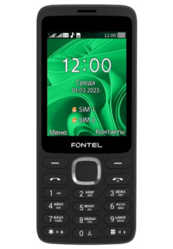 Телефон Fontel FP280 Черный 2G; Дисплей 65 5 тыс цв  2 8; Камера 0