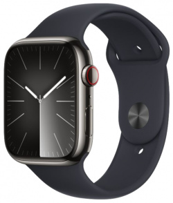 Умные часы  Apple Watch Series 9 45 мм Grapfite Sport Band Midnight Stainless Steel Size S/M (MRPN3)
