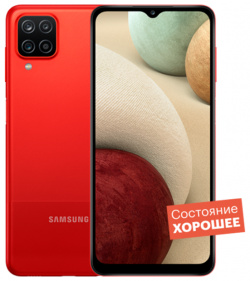Смартфон Samsung Galaxy A12 2021 64GB Красный  "Хорошее состояние"