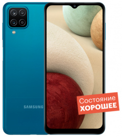 Смартфон Samsung Galaxy A12 2021 64GB Синий  "Хорошее состояние"