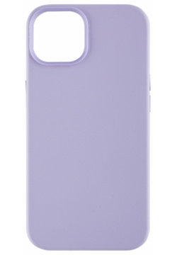 Чехол крышка Everstone MagSafe для Apple iPhone 14 Plus  кожзам лавандовый