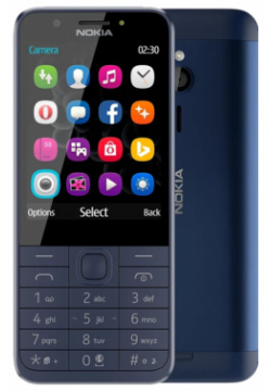 Телефон Nokia 230 Dual Sim Синий EAC 2G; Дисплей 262 1 тыс цв  2