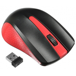 Компьютерная мышь Oklick 485MW черный/красный USB Тип: мышь