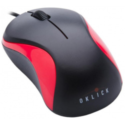 Компьютерная мышь Oklick 115S черный/красный USB 