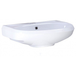 Раковина для ванной Santeri Вест 57 5см с отв  переливом (хром кольцо) (1 3111 8 S00 11B 0)