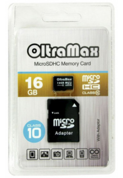 Карта памяти Oltramax MicroSDHC 16GB Class10 Тип: microSDHC