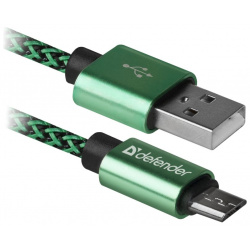 Кабель Defender USB08 03T 1M GREEN (87804) 