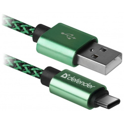 Кабель Defender USB09 03T 1M GREEN (87816) 