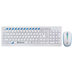 Комплект мыши и клавиатуры Defender Skyline 895 Nano W белый (45895) 