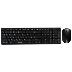 Комплект мыши и клавиатуры Oklick 240M черный/черный 