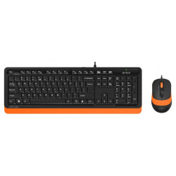 Комплект мыши и клавиатуры A4Tech Fstyler F1010 черный/оранжевый 