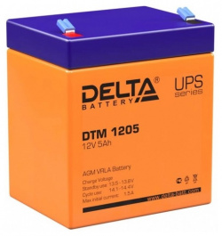 Батарея для ИБП DELTA DTM 1205 12В 5Ач Емкость батареи: 5 А·ч; Длина: 90 мм