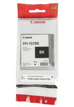 Картридж Canon PFI 107BK черный 