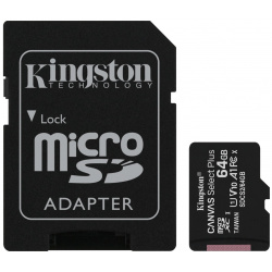 Карта памяти Kingston microSDXC 64Gb SDCS2/64GB 