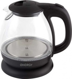 Чайник Energy E 296 черный Тип: чайник; Объем: 1 л; Мощность: 1100 Вт