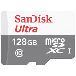 Карта памяти Sandisk microSDXC 128Gb SDSQUNR 128G GN6MN Тип: microSDXC