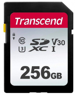Карта памяти Transcend SD 256GB class 10 TS256GSDC300S 
