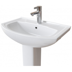 Раковина для ванной Ekokerama ROMANZA 660х433мм с пьедесталом белый (EK113201К) Т