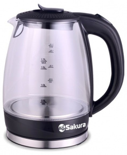 Чайник Sakura SA 2717BK черный Тип: чайник; Объем: 1