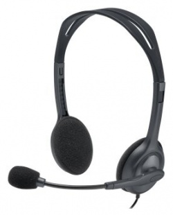 Компьютерная гарнитура Logitech Headset H111 Stereo grey (981 000594) Игровая