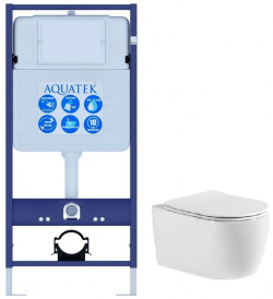 Комплект инсталляции Aquatek Set ЕВРОПА New cm (рама INS 0000012+звукоиз  прокладка+унитаз AQ1106 00)