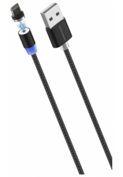 Кабель More choice K61Si 1м Black Smart USB 2 4A для Apple 8 pin 