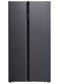 Холодильник Side by Hyundai CS5003F черная сталь 