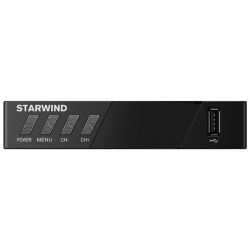 Цифровой тюнер Starwind CT 140 черный Тип: TV тюнер