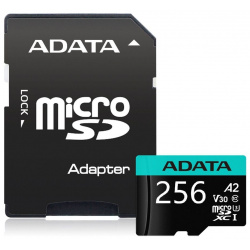 Карта памяти A Data microSDHC 256Gb Class10 Premier Pro + adapter (AUSDX256GUI3V30SA2 RA1) 