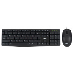Комплект мыши и клавиатуры Acer OMW141 черный/черный 