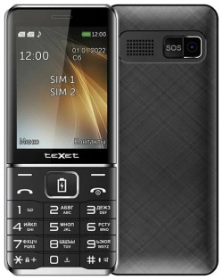 Телефон teXet TM D421 черный Тип: кнопочный телефон; Тип корпуса: классический