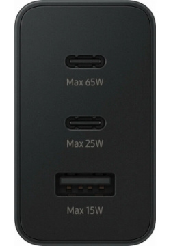 Сетевое зарядное устройство Samsung 65W Black (2xUSB C  1xUSB A) (EP T6530NBEGEU)