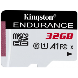 Карта памяти Kingston High Endurance microSDHC 32Gb Class10 SDCE/32GB w/o adapter 