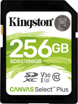 Карта памяти Kingston Canvas Select Plus SDXC 256Gb Class10 SDS2/256GB w/o adapter 