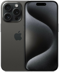 Телефон Apple iPhone 15 Pro (A3104) 128Gb черный титан (MTQ43ZA/A) 