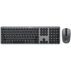 Комплект мыши и клавиатуры Oklick 300M серый 